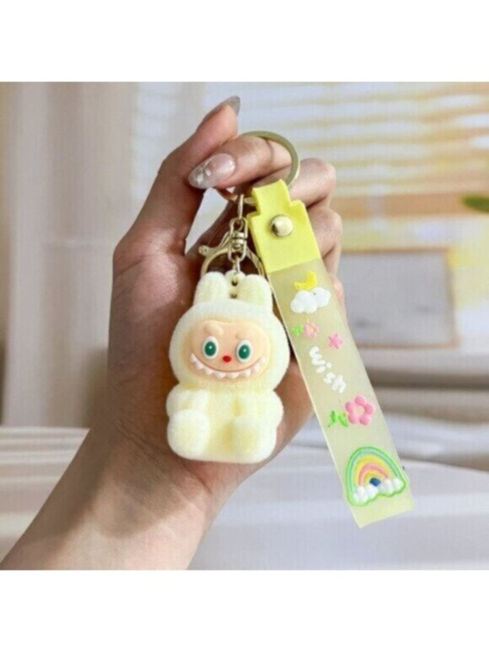New Cute Yellow Laboo Bunny Keychain